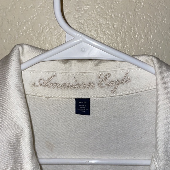 American Eagle Soft Blend White Denim Jacket - Picture 3 of 4